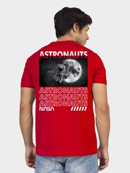 Greylongg - Red Comfortable Men Graphic Round Neck T-Shirt