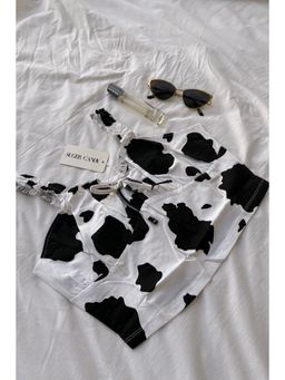 SUGERCANDY - Black Cow Cami Crop Top