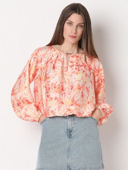 VERO MODA - Tangerine Printed Top