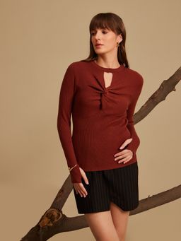 Kazo - Knotted Rust Winter Top