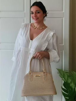 Modern Myth - Senora Beige Faux Leather Women Handbag