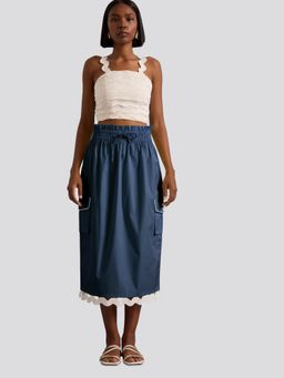 Muvazo - Swirl's way Crop Top and Skirt (Set of 2)