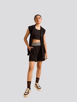 Muvazo - Noir Cross Hatch Co-Ord (Set of 3)