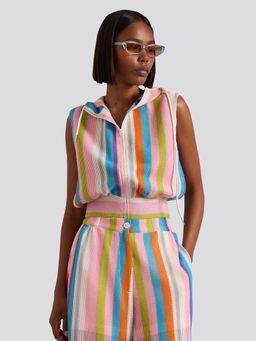 Muvazo - Rainbow Ripple Crochet Jacket