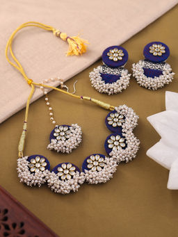 VIRAASI - Handmade Royal Blue Choker Set