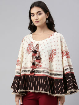 NEERU'S - Women Beige A-Line Top