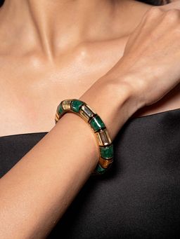 Isharya - Sultana Green Quartz Bangle