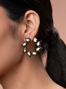 Isharya - Amina Enamel Mirror Earrings