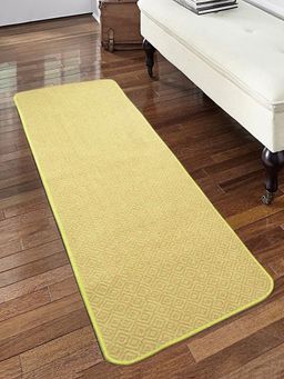Saral Home - Cotton & Jute Bedside Runner-Green-50X180 Cm
