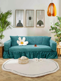 Cortina - Elastic Stretchable Jacquard Sofa Cover with Frill