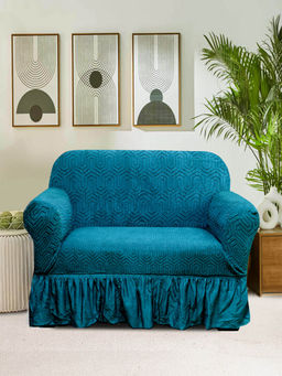 Cortina - Elastic Stretchable Jacquard Sofa Cover with Frill