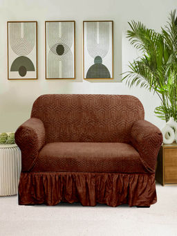 Cortina - Elastic Stretchable Jacquard Sofa Cover with Frill