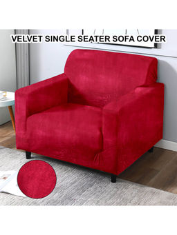 Cortina - Elastic Stretchable Velvet Solid Sofa Cover