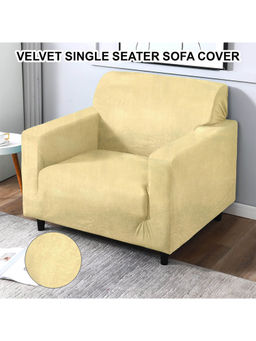 Cortina - Elastic Stretchable Velvet Solid Sofa Cover