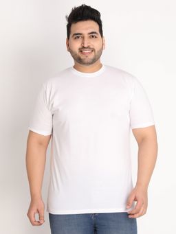 CHKOKKO - Mens Casual Round Neck T-shirts In White