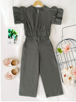 Bella Moda - Girls Green Solid Top with Pant (Set of 2)