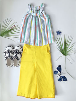 Bella Moda - Girls Multi-Color Printed Top with Pant (Set of 2)