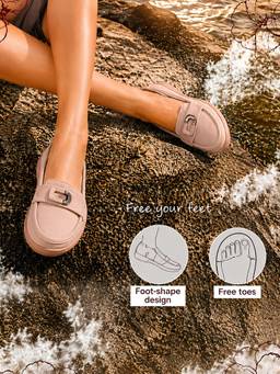 Aroom - Women Cream Classic Loafers