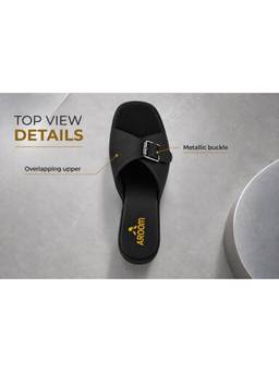 Aroom - Women Black Sandal Heels