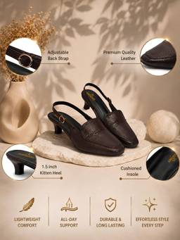 Aroom - Women Brown Elegant Sandal Heels