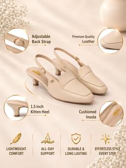 Aroom - Women Cream Elegant Sandal Heels
