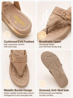 Aroom - Women Beige Platform Sandals