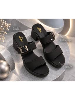 Aroom - Women Black Block Heels