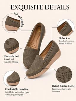 Aroom - Olive Stylish Comfort Loafers for Women