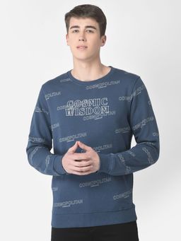 CRIMSOUNE CLUB - Men Teal Blue Wisdom Sweatshirt