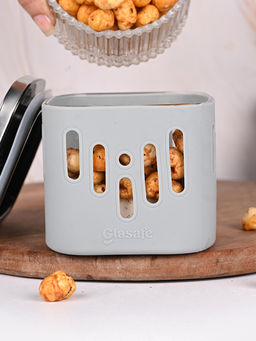 Glasafe - Borosilicate Glass Container,Soothing Slate, 600ml