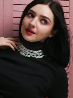 Odette - Green Metal Necklace Set (Set of 3)