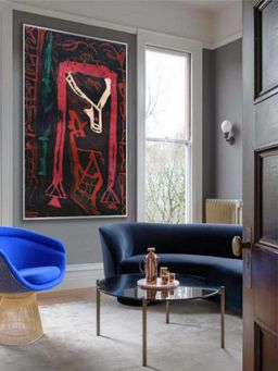 The Art House - Abstract Framed Painting Abstract Colourful Canvas Painting Print