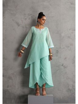 SUI KALA - Nitra Mint Green Embroidered Kurta with Pant