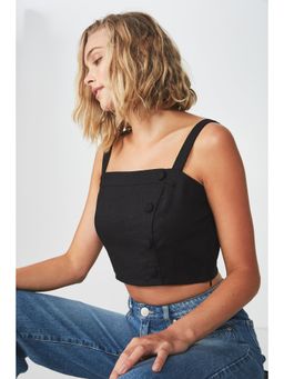 Cotton On - Women Harper Button Tank Black (XS)