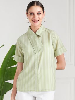 AAREIN - Immutable Green Striped Shirt