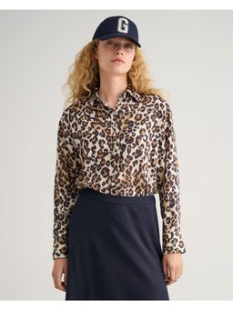 GANT - Womens Printed Brown Shirt