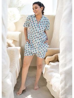 That Romeo - Starry Nights - Cotton Lounge Shirt With Shorts