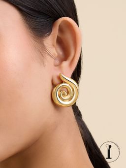 Isharya - Gold Shell in 18Kt Gold Plated Earrings