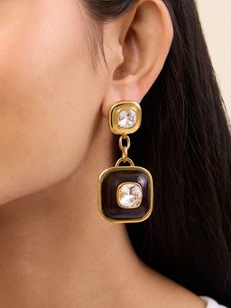 Isharya - Chunky Crystal in 18Kt Gold Plated Earrings