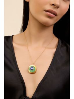 Isharya - Aqua Cool Pendant in 18Kt Gold Plated Necklace