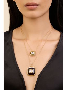 Isharya - Layered Medallion in 18Kt Gold Plated Necklace