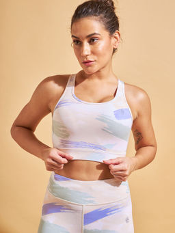 CULT - Medium Impact Printed Sports Bra-Pink