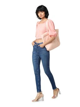 ONLY - Blue High Waist Skinny Jeans