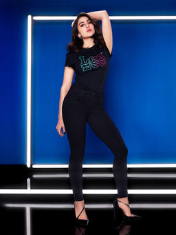 Lee - Womens Black T-Shirt