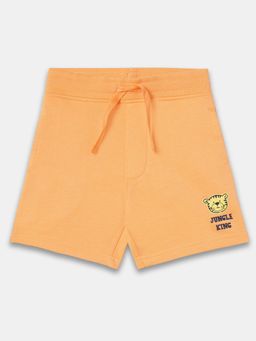 R&B - Orange Solid Relaxed Boys Shorts