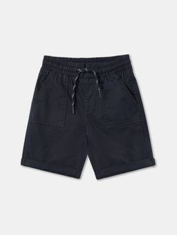 R&B - Navy Blue Solid Relaxed Boys Shorts