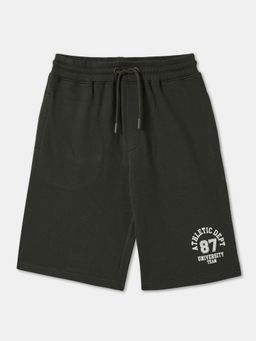 R&B - Olive Green Printed Relaxed Boys Shorts