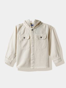 R&B - Ivory Solid Regular Boys Shirt