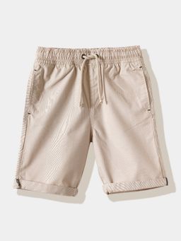 R&B - Off White Plain Regular Boys Shorts