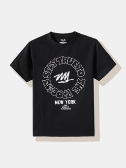 R&B - Black Graphic Regular Boys T-Shirt